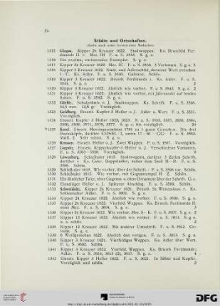 Städte und Ortschaften (Nr. 1315-1351)