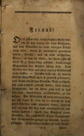 Ein anderes paar Worte an den Verfasser der paar Worte, bey Gelegenheit der drey Pfingstpredigten