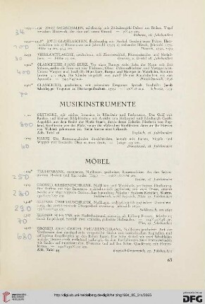 Möbel (Nr. 1304-1402)