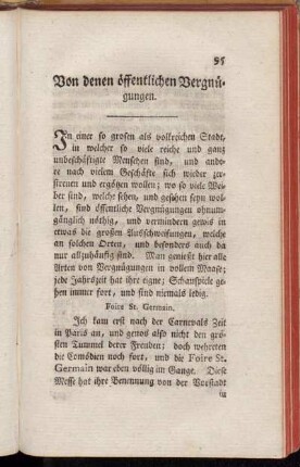 Von denen öffentlichen Vergnügungen.