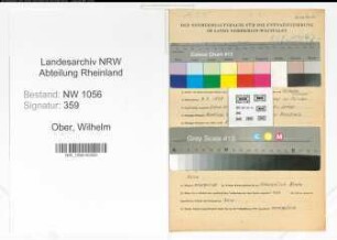 Entnazifizierung Wilhelm Ober , geb. 07.09.1898 (Lehrer)