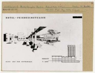 Wettbewerb Hotel-Komplex Berlin. Berlin, Mitte, Friedrichstraße/Clara-Zetkin-Strasse
