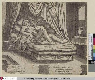 [Amor und Psyche im ehelichen Bett; Cupidon et Psyché couchés ensemble dans le lit nuptial; Cupid and Psyche Together in the Nuptial Bed]
