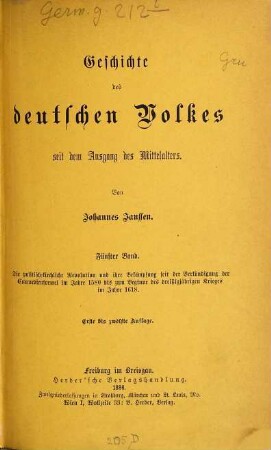Geschichte des deutschen Volkes seit dem Ausgang des Mittelalters, 5
