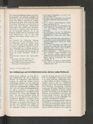 Der Ichthyloge und Schildkrötenforscher Johann Julius Walbaum.