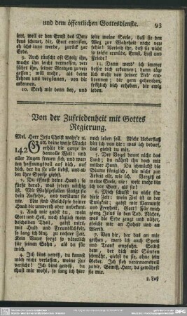Von der Zufriedenheit mit Gottes Regierung