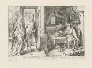 Jupiter und Juno befragen Teiresias, Blatt 7 der Folge "Ovids Metamorphosen Buch III"