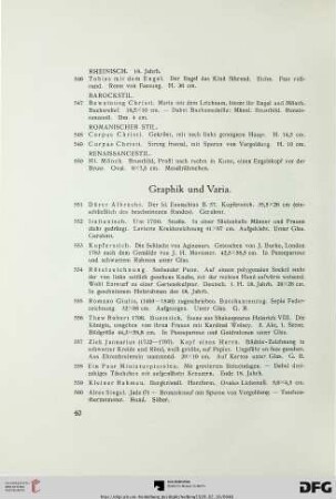Graphik und Varia (Nr. 551-560)