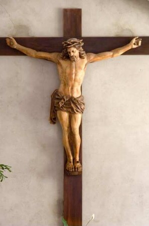 Frankreich. Bretagne. Morbihan. Auray. La Chartreuse d Auray. Kloster. Kreuzgang. Christus. 18 Jahrhundert