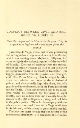 Conflict between civil and religious authorities