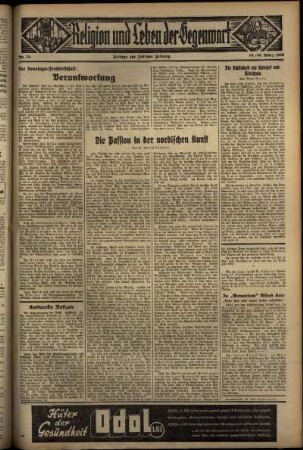 Zweite Ausgabe vom Samstag, den 28. März 1936.