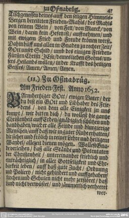 (11.) Zu Oßnabrüg. Am Frieden-Fest. Anno 1652