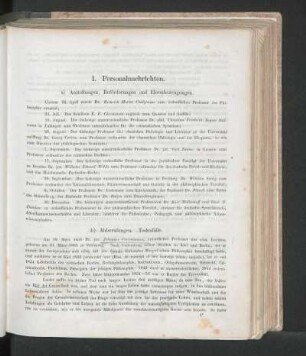 1. Personalnachrichten.