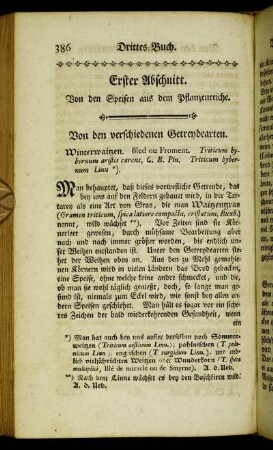 Erster Abschnitt. Von den Speisen aus dem Pflanzenreiche