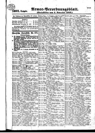 1692. Ausgabe. Donnerstag, 1. November 1917