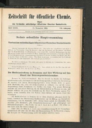 Heft XXIII. 15. Dezember 1901.