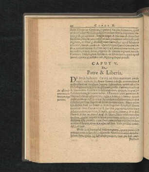 Caput V. De Patre & Liberis.