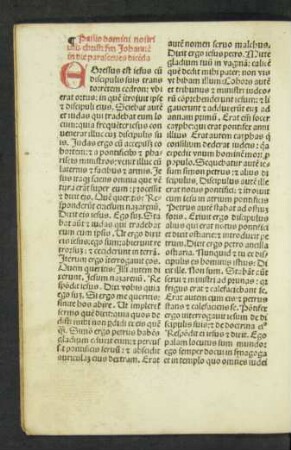 Passio domini nostri iesu christi secundum Iohannem in die parasceves dicenda