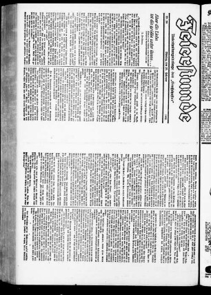 Die Feierstunde. 1919-1939