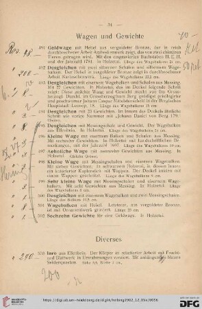 Diverses (Nr. 503-551)