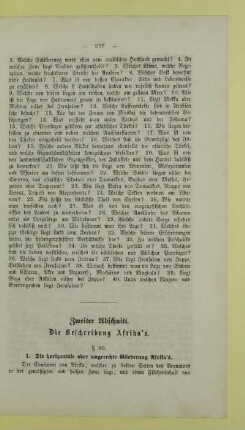 Zweiter Abschnitt. Die Beschreibung Afrika's