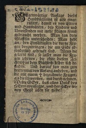 Gegenwaertige Auflage dieses ...