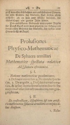 Prolusiones Physico-Mathematicae.