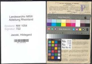 Entnazifizierung Hildegard Jacobi , geb. 23.06.1914 (Heimarbeiterin)
