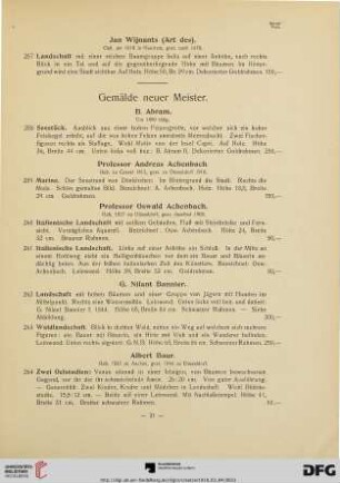 Gemälde neuer Meister (Nr. 258 - 347)