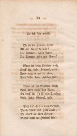 Wo ich sein möchte