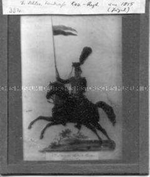 Darstellung eines Soldaten des 3. Schlesischen Landwehr-Kavallerie-Regiments, um 1815