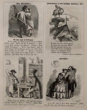 "Eine Meßalliance" "Illustrationen zu den deutschen Classikern" "Er war auch in Balingen" "Zärtlichkeit"