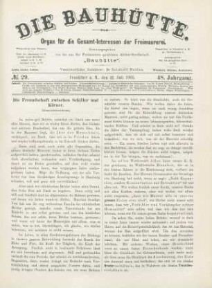 No. 29. Frankfurt a. M., den 22. Juli 1905. 48. Jahrgang.