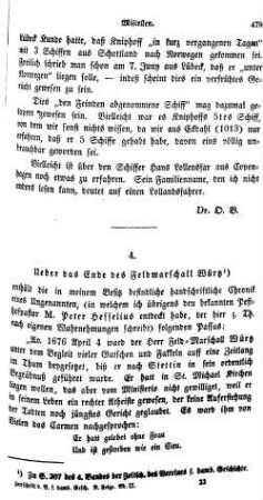 4. Ueber das Ende des Feldmarschall Würtz.