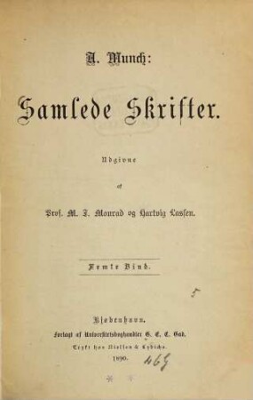 Samlede skrifter, 5