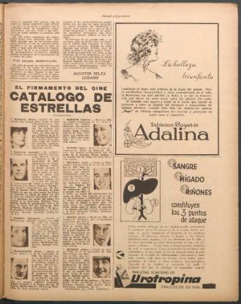 Catálogo de estrellas : El firmamento del cine