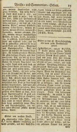 Gebet um wahre Buße.