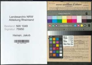Entnazifizierung Jakob Heinen , geb. 17.08.1912 (Prokurist)