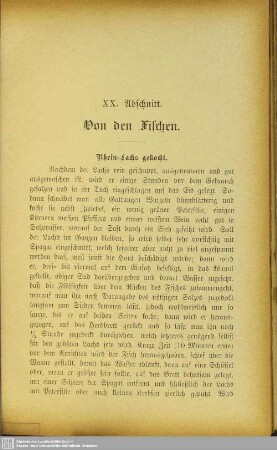 XX. Abschnitt. Von den Fischen