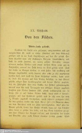 XX. Abschnitt. Von den Fischen
