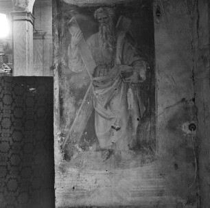 Wandgemälde in einer Nische: Der heilige Andreas