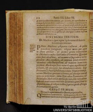 Caput Primum. De variis aquae naturaliter fluentis proprietatibus.