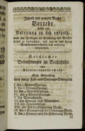 Inhalt des ganzen Buchs.