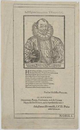 Bildnis des Joannes Wolfius