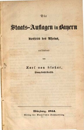 Die Staats-Auflagen in Bayern diesseits des Rheins