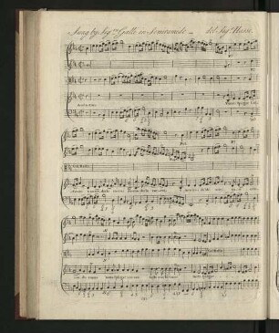Sung by Sig.ra Galli in Semiramide - del Sig.r Hasse
