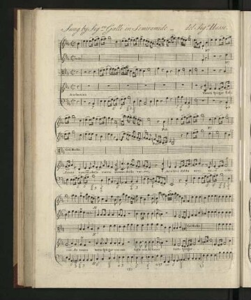 Sung by Sig.ra Galli in Semiramide - del Sig.r Hasse
