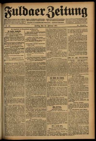 Ausgabe vom Freitag, den 23. Februar 1917.