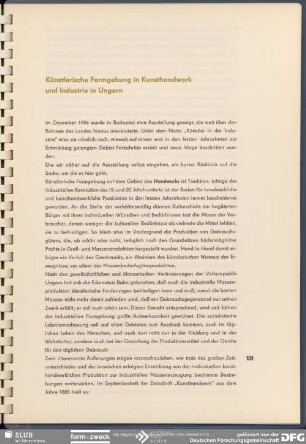Ungarn: Künstlerische Formgebung in Kunsthandwerk und Industrie