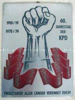 Erinnerungstafel zum 60. Jahrestag der KPD-Gründung